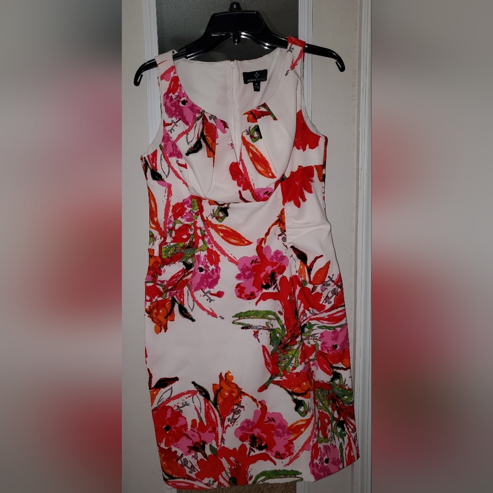 Ronni Nicole Floral Midi Dress - Pink and Red